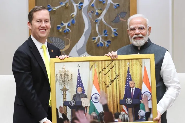 Prime Minister Narendra Modi with US Ambassador-designate to India Sergio Gor