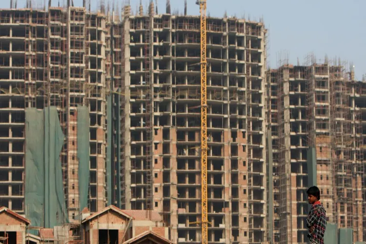 An under-construction apartment in greater Noida, UP