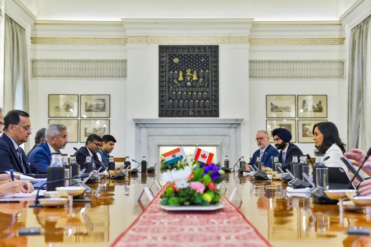  External Affairs Minister S. Jaishankar with Canada Minister of Foreign Affairs Anita Anand during a meeting, in New Delhi.