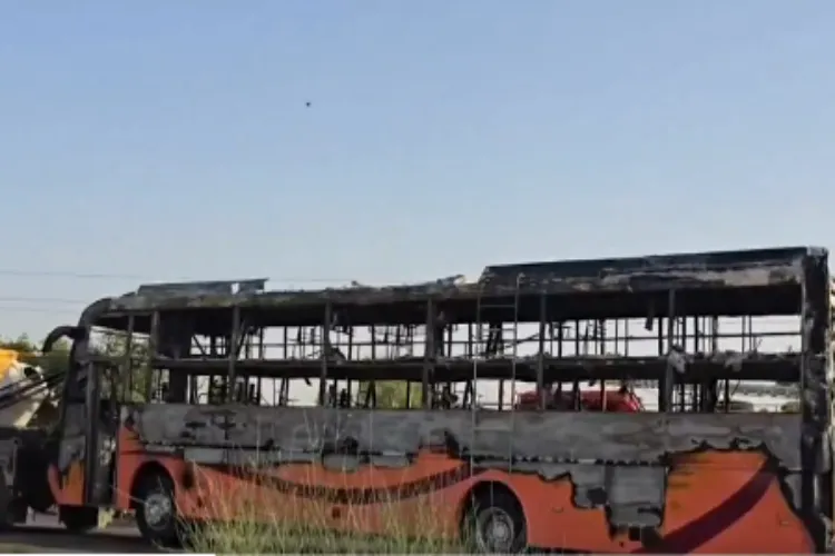 The ill-fated bus that caught fire