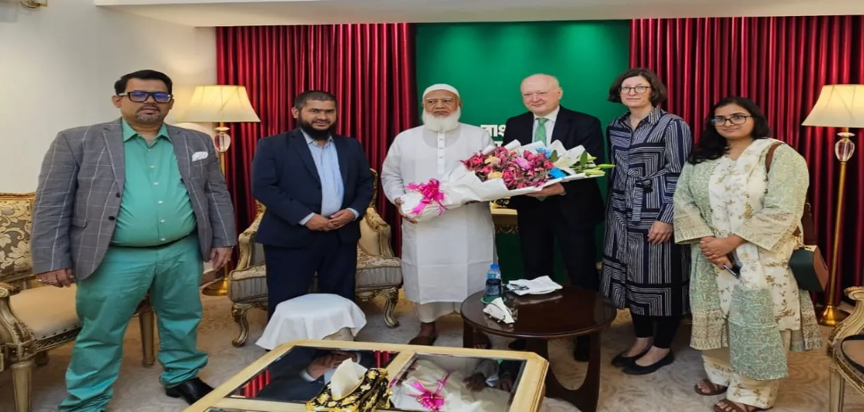 Bangladesh Jamaat-e-Islami Ameer Dr Shafiqur Rehman with German ambassador