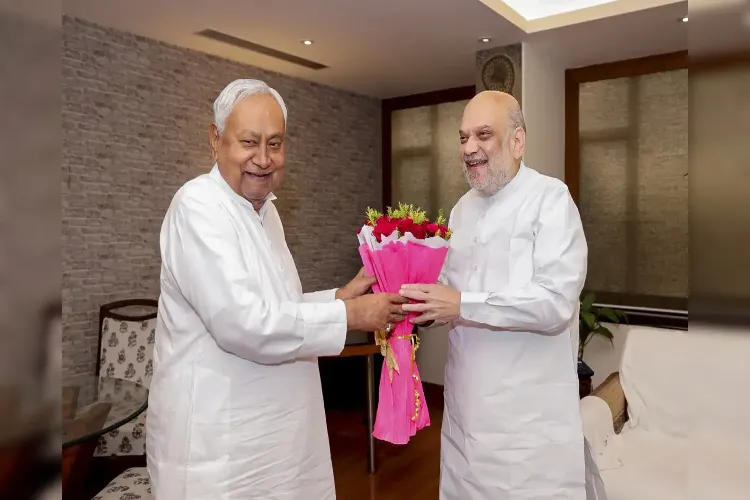 Union Minister Amit Shah meets Bihar Chief Minister Nitish Kumar