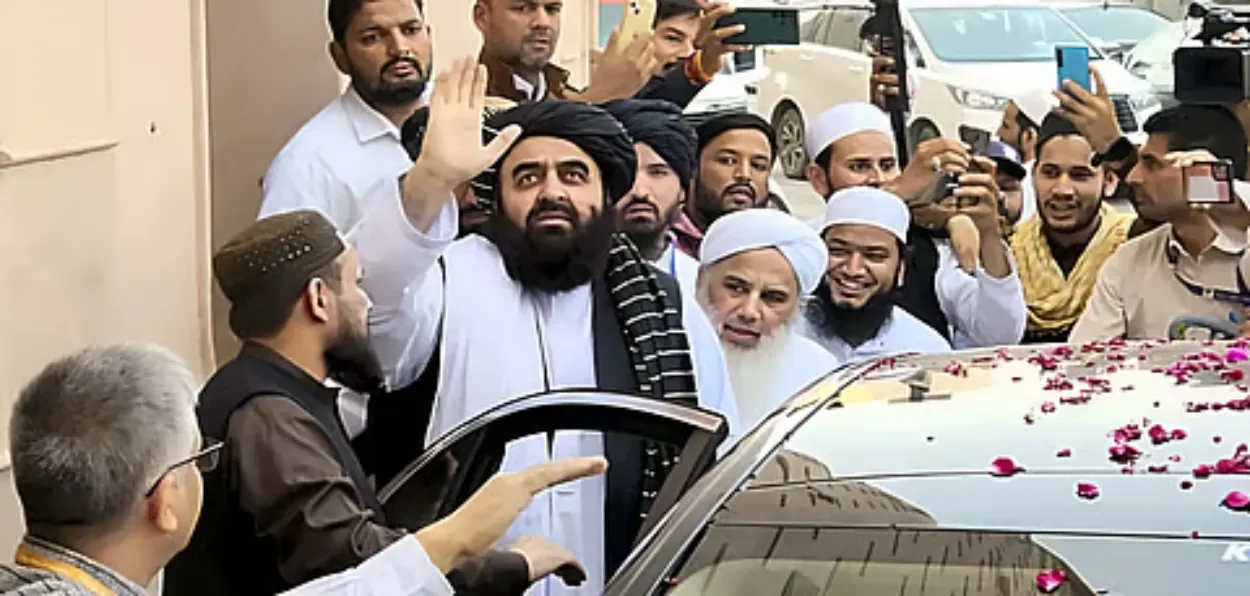 Afghanistan's foreign minister Amir Khan Muttaqi at Darul-uloom, Deoband