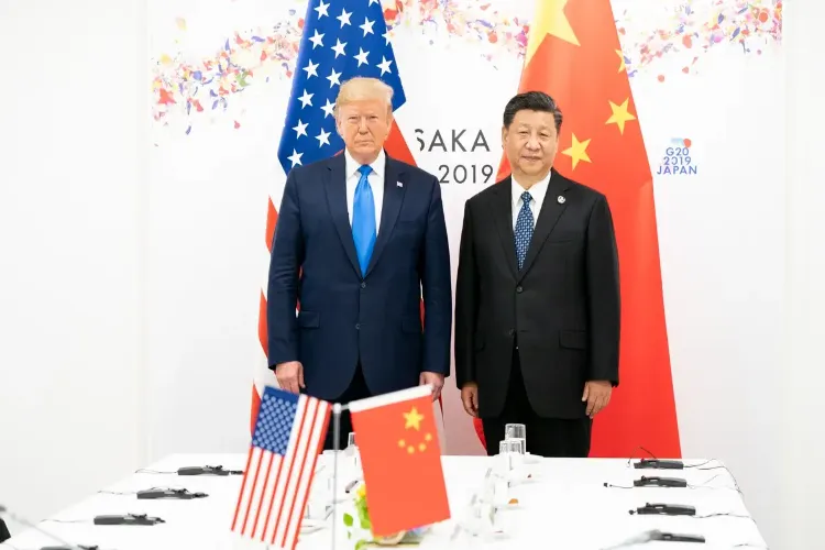 US President Donald Trump with Chinese President Xi Jinping