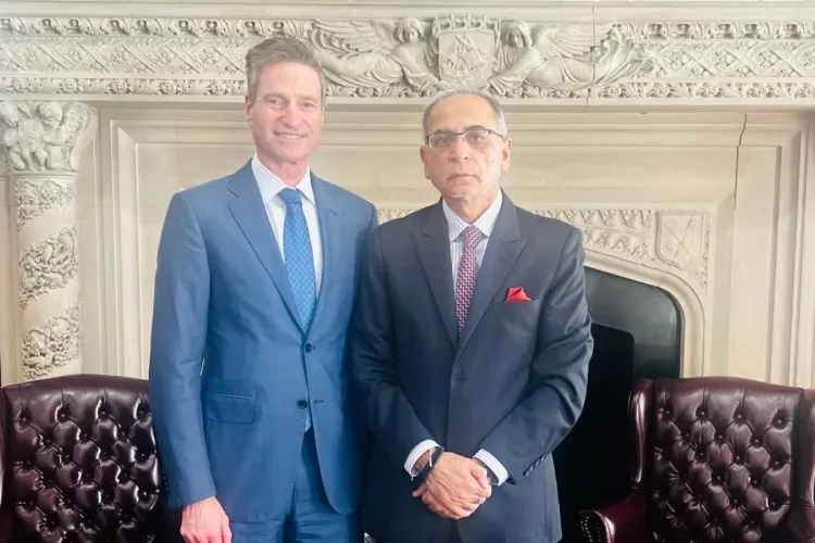 India's Ambassador to the United States, Vinay Mohan Kwatra with Jim Taiclet, CEO of Lockheed Martin