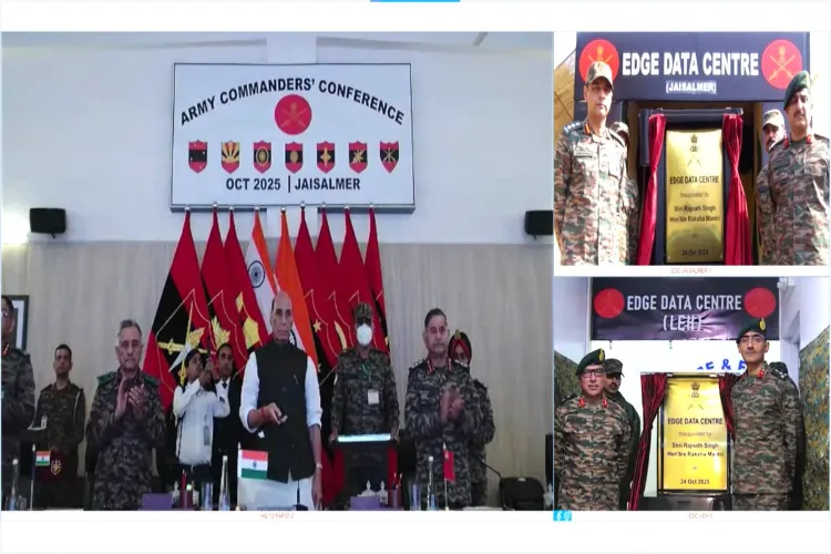 Defence Minister Rajnath Singh inaugurates a series of key digital and welfare initiatives during the Army Commanders' Conference ACC at Jaisalmer