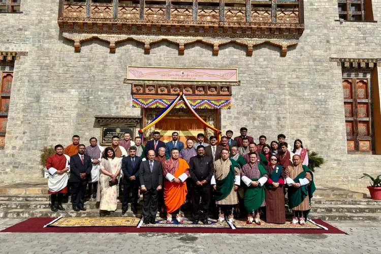 Chief Justice of India B R Gavai with Bhutanese King Jigme Khesar Namgyel Wangchuck and Bhutan's Prime Minister Tshering Tobgay