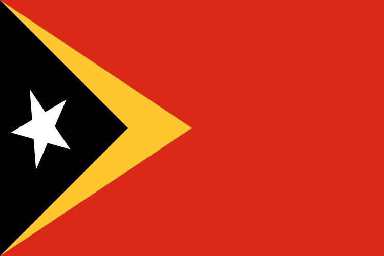 The flag of Timor Leste