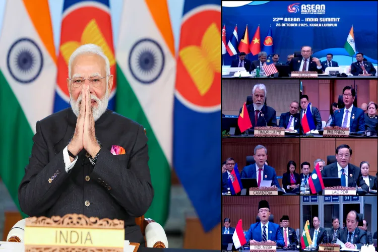 Prime Minister Narendra Modi speaking at the India-ASEAN Summit virtually