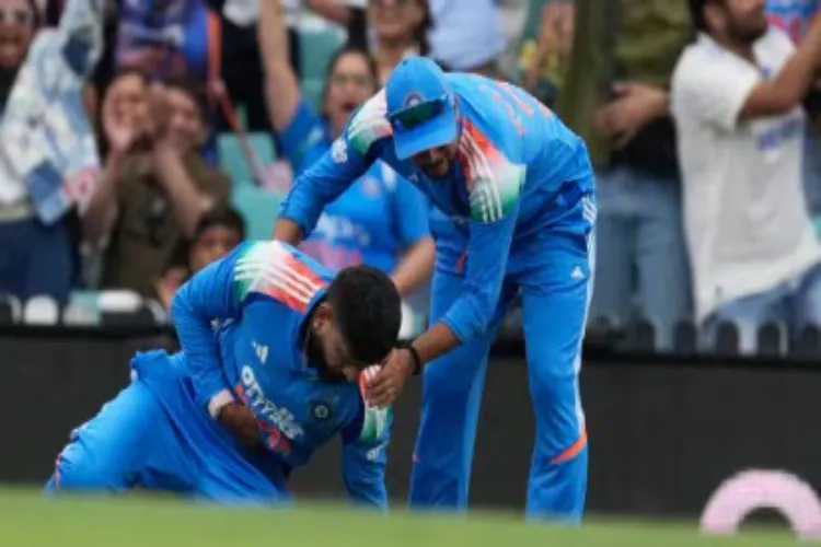 Shreyas Iyer when he was injured on the field