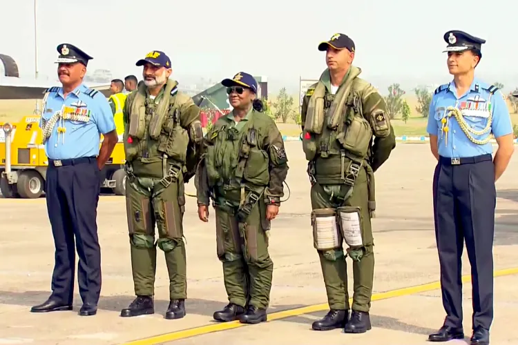 President Droupadi Murmu before taking a sortie in Rafale fighter jet, at Air Force Station in Haryana's Ambala