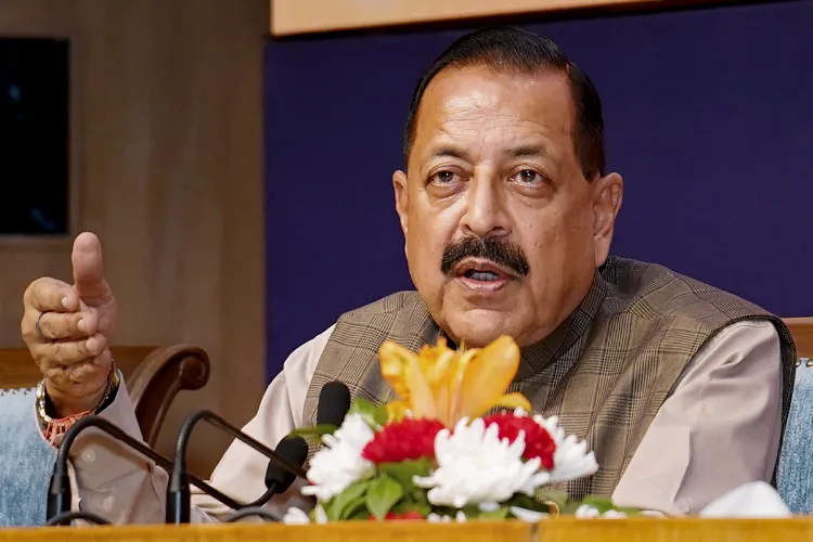 Minister of State for Science and Technology (Independent Charge) Jitendra Singh interacts with media at the curtain raiser press conference on Emerging Science, Technology and Innovation Conclave