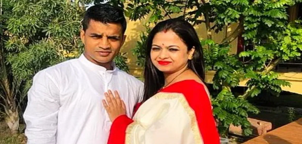 Mehtab Hossain and his wife Maumita Purkayastha