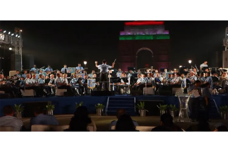 Indian Air Force Band joins Mountain Band of the German Armed Forces for a musical performance 