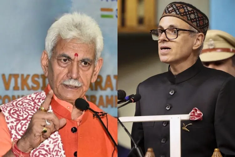 Jammu and Kashmir Lt Governor Manoj Sinha and Chief Minister Omar Abdullah