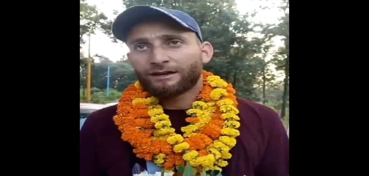 Nazakat Ali in Chimri, a picture grabbed from the video posted on X