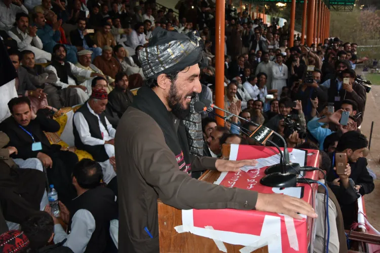 Manzoor Pashten leader of the Pashtun Tahafuz Movement (PTM)