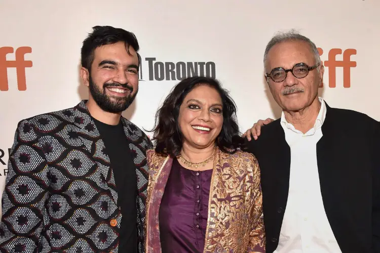 Zohran Mamdani with his parents Mira Nair and Mehmood Madnani