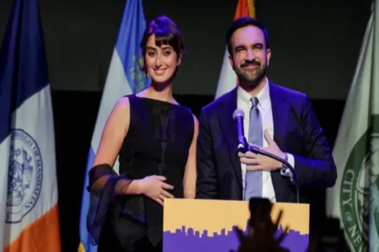 Zohran Mamdani with his wife Ruma Duwaji