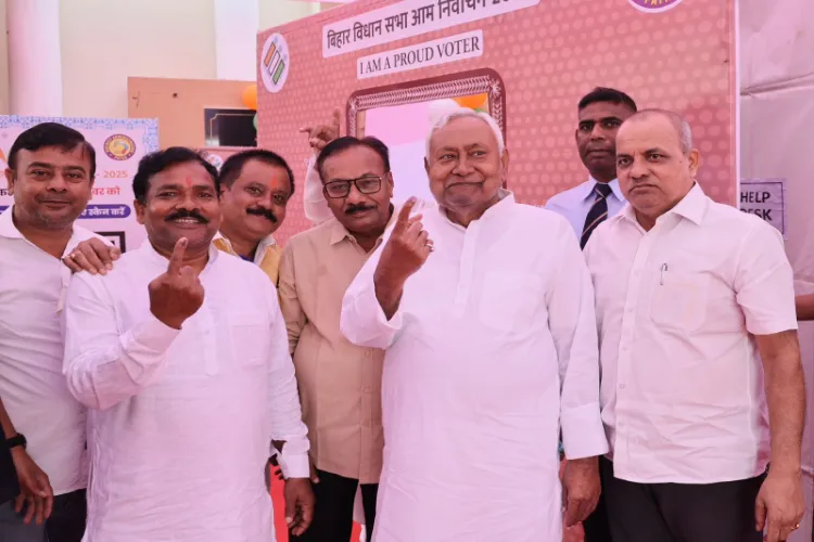 Bihar Chief Minister Nitish Kumar cast his vote in the first phase of the 2025 Bihar Assembly elections