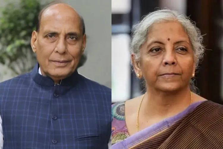 Defence Minister Rajnath Singh and Finance Minister Nirmala Sithraman