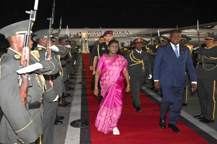 President Murmu receives ceremonial welcome in Luanda