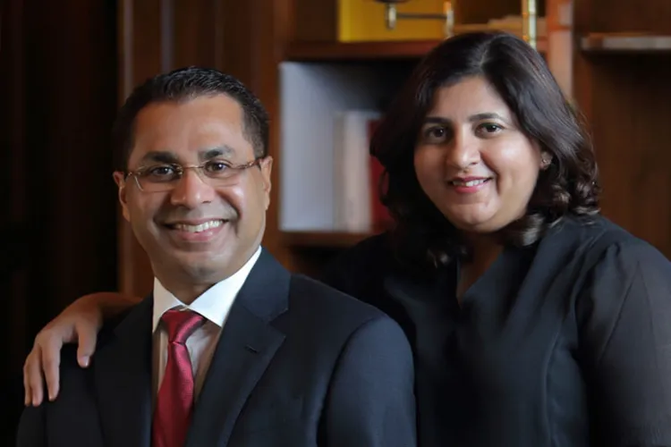 Shabana Faizal with her husband Faizal Kottikollon