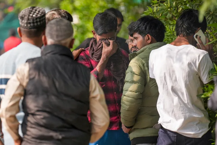 Relatives mourn victims of Red Fort blast in Delhi