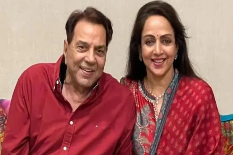 Veteran actors Hema Malini and Dharmendra