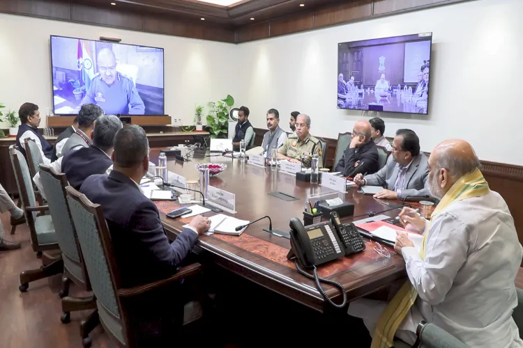 Home Minister Amit Shah chairing the meeting on Delhi blast probe