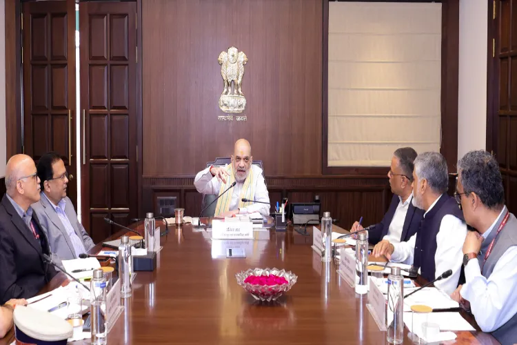 Home Minister Amit Shah chairs a high-level security review meeting, in New Delhi.
