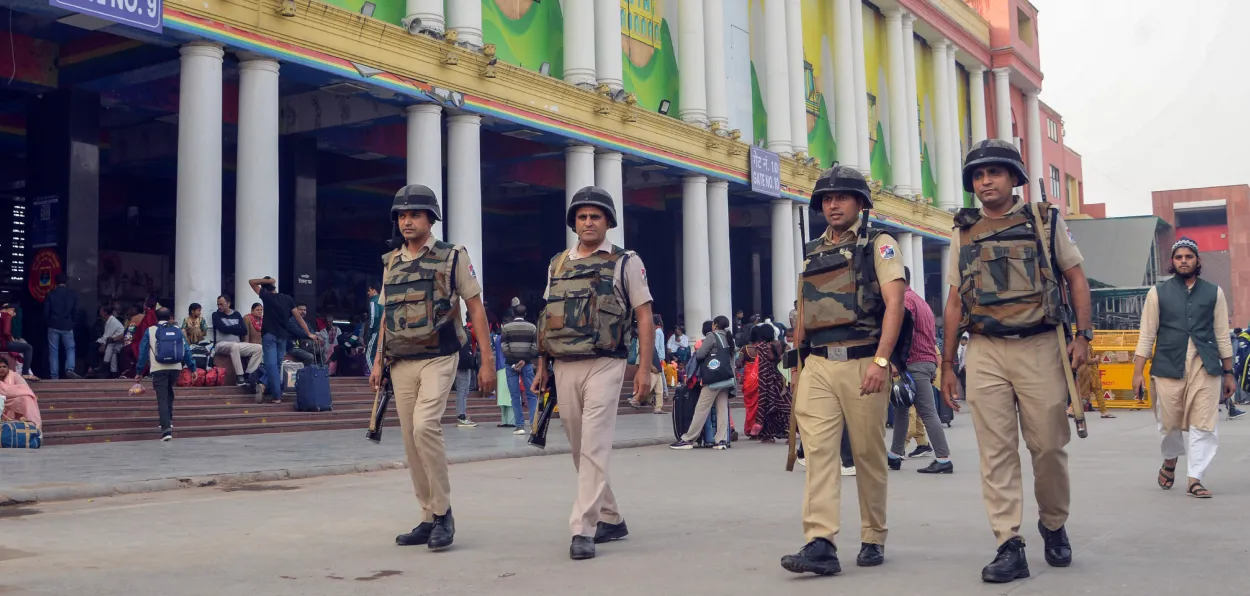 Security Forces at New Delhi Railway Station after the blast