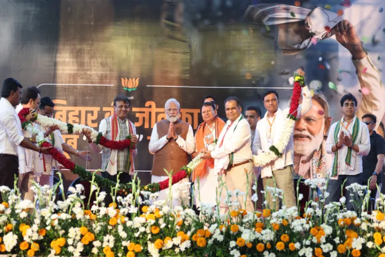 Prime Minister Narendra Modi at a rally in Surat, Gujarat