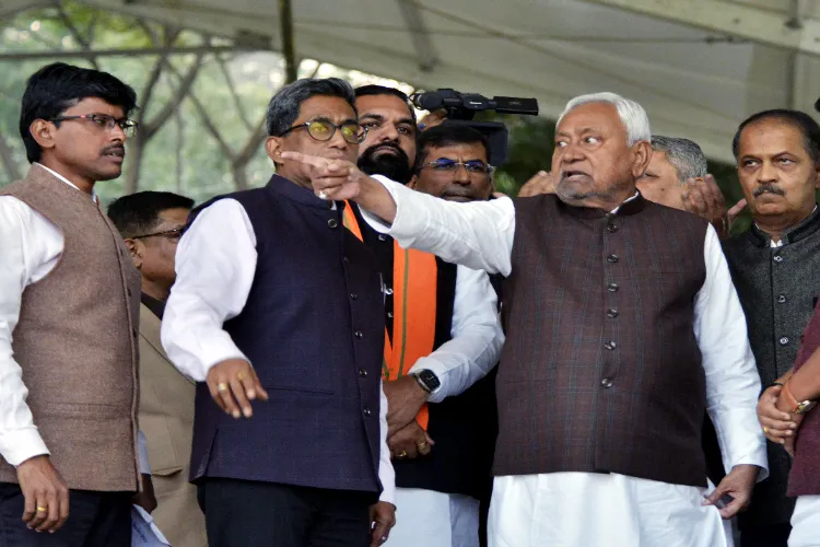 CM-elect Nitish Kumar inspects Gandhi Maidan ahead of his swearing-in ceremony in Patna