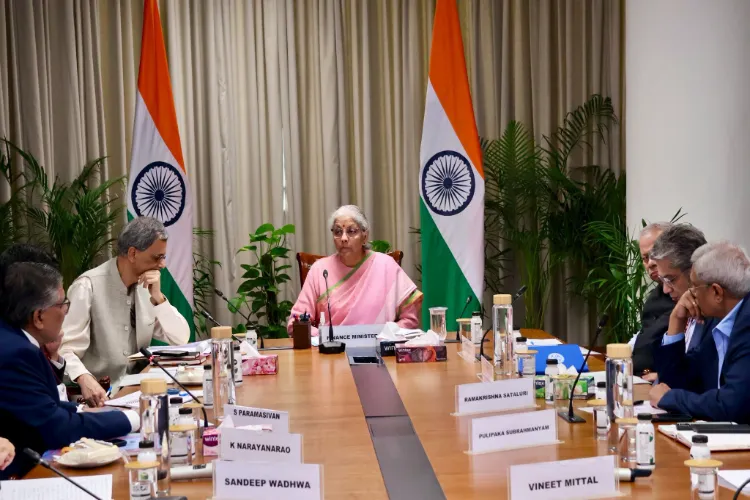 Union Finance Minister Nirmala Sithraman presiding over the meeting