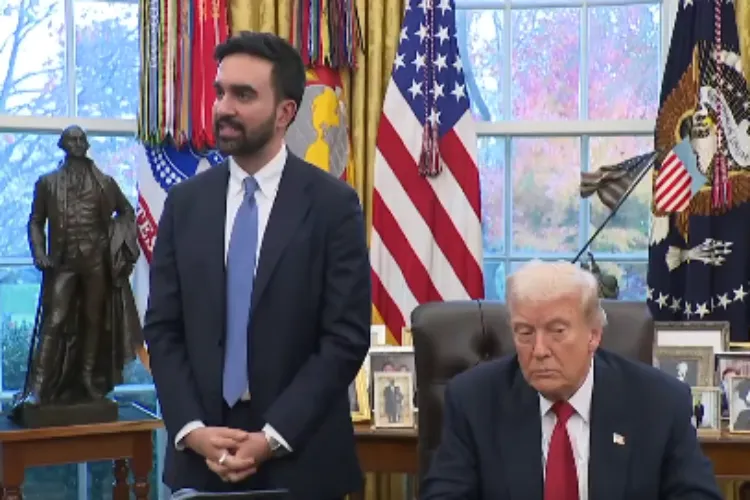 US President Donald Trump with New York Mayor-elect Zohran Mamdani