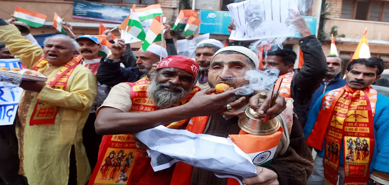 Hindus and Muslims celebration an occasion in Jammu (File)