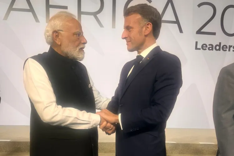 Prime Minister Narendra Modi with French President Emmanuel Macron at G-20 Summit in Johannesburg