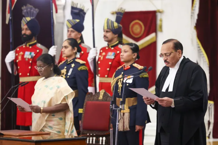 Justice Surya Kant Verma taking oath of office at Rashtrapati Bhavan