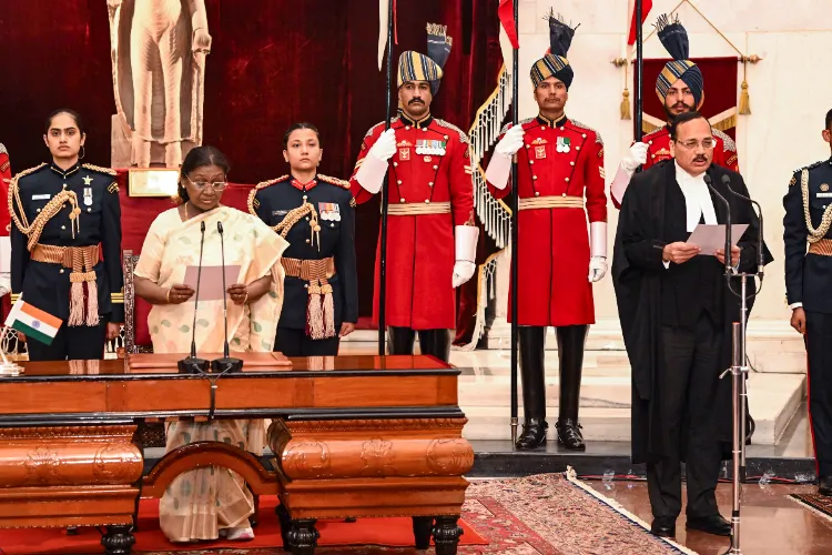 Justice Suryakant Verma taking oath of office