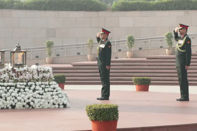 The Chief of Army Staff General Upendra Dwivedi paying tribute to soldiers 