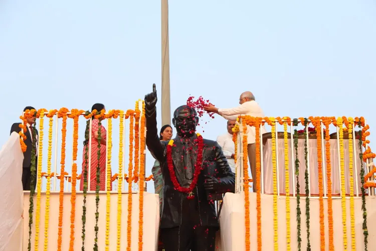 Gujarat Chief Minister Bhupendra Patel offered floral tributes to Dr. Babasaheb Ambedkar
