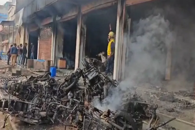 Electric bikes reduced to ashes (Kota, Rajasthan)