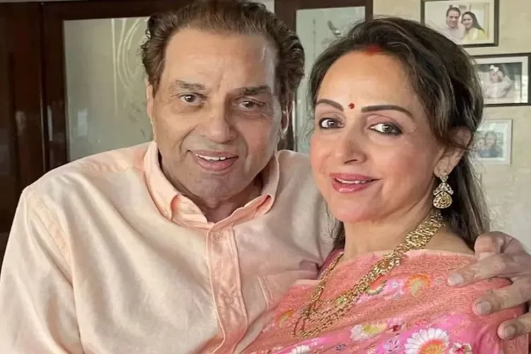 Actor-politician Hema Malini with late husband and actor Dharmendra