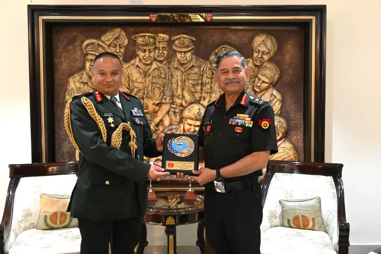 Lt Gen Anindya Sengupta (Indian Army) with  Nepal COAS Ashok Raj Sigdel