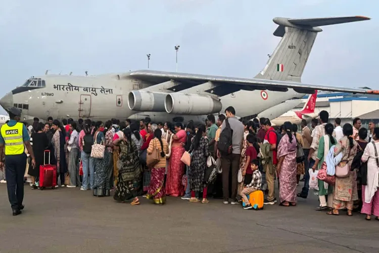 IAF evacuating Indiansfrom Sri Lanka