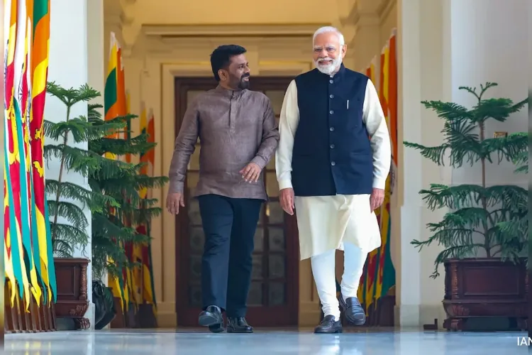 Sri Lankan President Anura Kumara Dissanayake with PM Modi