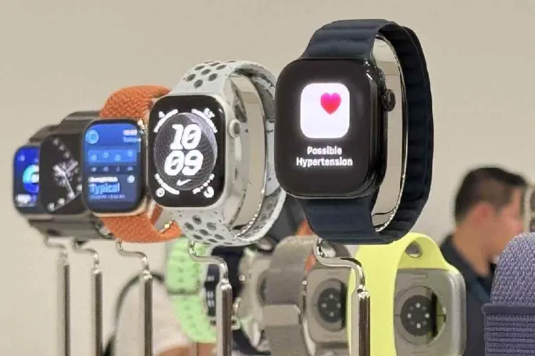 Apple watches display the hypertension notification