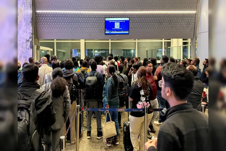 Chaotic scenes unfolded at the two commercial airports in Jammu and Kashmir 