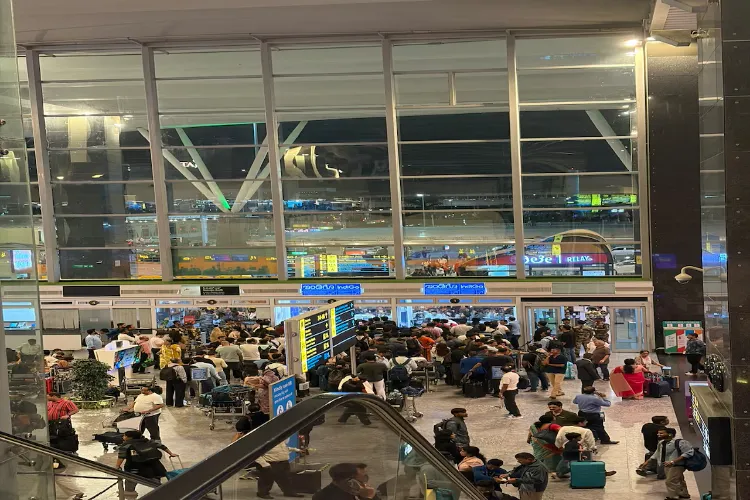 Chaos at Bengaluru Airport  due to IndiGo flight cancellations